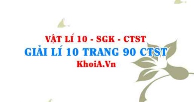 Giải Vật lí 10 trang 90 Chân trời Sáng tạo
